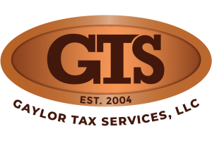 Gaylor tax Services logo on a white square background.