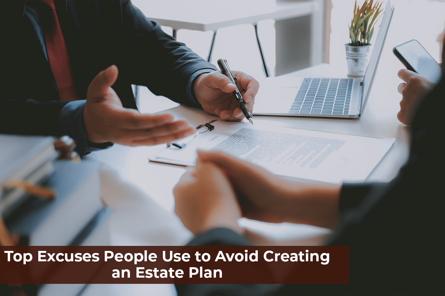 An anonymous person making an estate plan with a tax professional.